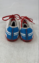 Load image into Gallery viewer, DSG Kids Speed Viper White Red Blue Lace-Up Low Top Soccer Cleats Size 1.5
