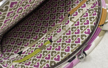 Load image into Gallery viewer, Vera Bradley Womens Half Moon Multicolor Floral Print Double Handle Shoulder Bag