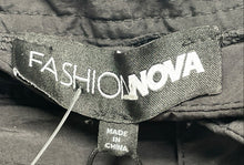 Load image into Gallery viewer, Fashion Nova Womens Black Straight Leg Windbreaker Track Pants Size L With Tag