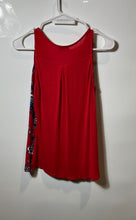 Load image into Gallery viewer, Express Womens Red Floral Sleeveless V-Neck Blouse Top Size XS
