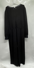 Load image into Gallery viewer, Lane Bryant Womens Black Long Sleeve Round Neck One-Piece Jumpsuit Size 26/28