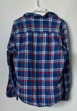 Load image into Gallery viewer, Aeropostale Mens Blue Red Plaid Spread Collar Long Sleeve Button-Up Shirt Size L
