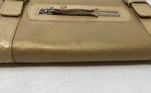Load image into Gallery viewer, Michael Rome Womens Beige Leather Crocodile Embossed Mini Wristlet Wallet