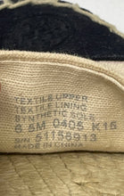 Load image into Gallery viewer, Authentic Tory Burch Womens Tan Black Espadrille Flats Size 6.5M Stained Worn