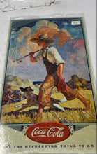 Load image into Gallery viewer, Coca-Cola It’s The Refreshing Thing To Do Boy Going Fishing Metal Tin Sign