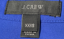 Load image into Gallery viewer, J.Crew Womens Blue Tie Neck Sleeveless Pullover Hi-Low Hem Shift Dress Size XXXS