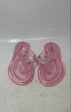 Load image into Gallery viewer, Bebe Womens Pink Clear Open Toe Slip-On Flip Flop Sandals Size 10