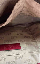 Load image into Gallery viewer, Michael Kors Womens Kellen Burgundy Leather Double Handle Lined Satchel Bag