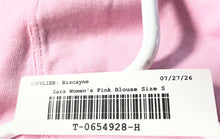 Load image into Gallery viewer, Zara Womens Pink Crew Neck Short Sleeve Fitted Pullover T-Shirt Size Small