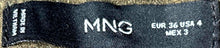 Load image into Gallery viewer, Mango Womens Green Wool Blend Flat Front Side Zip Short Mini Skirt Size 4