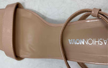 Load image into Gallery viewer, Fashion Nova Womens Nude Open Toe Block Heel Ankle Strap Sandals Size 5.5