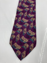 Load image into Gallery viewer, Christian Dior Monsieur Mens Purple Printed Silk Adjustable Designer Necktie