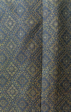 Load image into Gallery viewer, Rupees Mens Brown Blue Geometric Long Sleeve Button Front Nehru Jacket Size 40