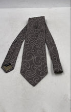 Load image into Gallery viewer, Giorgio Armani Mens Gray Brown Printed Adjustable Formal Designer Tie