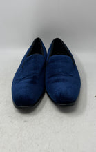 Load image into Gallery viewer, Carlo Morandi Mens Blue Velvet Round Toe Slip-On Loafer Shoes Size 11D