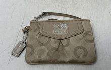 Load image into Gallery viewer, Coach Womens Madison Beige Signature Dotted Charm Wristlet Wallet