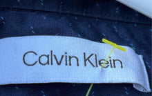 Load image into Gallery viewer, Calvin Klein Mens Blue Printed Long Sleeve Collared Dress Shirt Size L