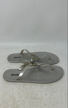 Load image into Gallery viewer, Michael Kors Womens Silver Jelly Slip-On Flat Thong Sandals Size 7