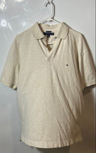 Load image into Gallery viewer, Tommy Hilfiger Mens Beige Cotton Short Sleeve Collared Polo Shirt Size Large