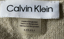 Load image into Gallery viewer, Calvin Klein Womens Khaki Shimmer Open Front Cropped Cardigan Sweater Size M