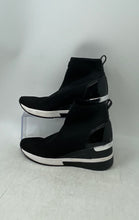 Load image into Gallery viewer, Michael Kors Womens Skyler Black Knit Wedge Sneaker Booties Size 5.5M