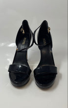 Load image into Gallery viewer, Michael Kors Womens Jordyn Black Leather Stiletto Heels Platform Sandals Size 7M