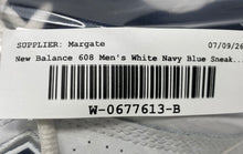 Load image into Gallery viewer, New Balance Mens 608 V5 MX608WN5 White Navy Blue Lace-Up Sneakers Shoes Size 9 D
