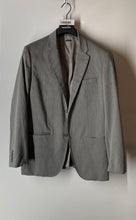 Load image into Gallery viewer, Perry Ellis Mens Gray Long Sleeve Notch Lapel Stretch Two-Button Blazer Size 42R