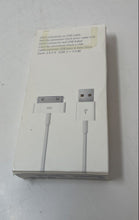 Load image into Gallery viewer, Apple White 30-Pin Dock Connector To USB Cable For iPhone iPad And iPod In Box