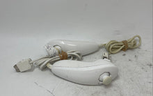 Load image into Gallery viewer, Lot Of 2 Pcs Nintendo Wii White Wired Joystick Nunchuck Controllers Not Tested
