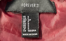 Load image into Gallery viewer, Forever 21 Womens Red Long Sleeve Front Full-Zip Bomber Jacket Size Small