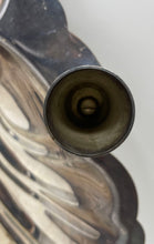 Load image into Gallery viewer, Silver-Tone Shell Shaped Dish Serving Tray With Candle Holders Collectible