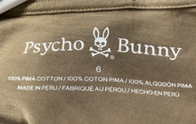 Load image into Gallery viewer, Psycho Bunny Mens Beige Cotton Short Sleeve Crew Neck Pullover T-Shirt Size 6