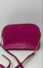 Load image into Gallery viewer, Michael Kors Womens Cindy Pink Snake-Embossed Dome Leather Crossbody Bag