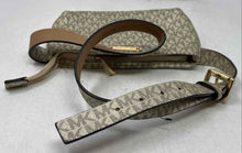 Load image into Gallery viewer, Michael Kors Womens Beige Brown Signature Print Adjustable Strap Belt Bag