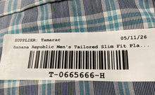 Load image into Gallery viewer, Banana Republic Mens Multicolor Plaid Non-Iron Slim Fit Dress Shirt Sz L 16-16.5