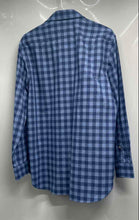 Load image into Gallery viewer, Michael Kors Mens Blue Check Slim Fit Stretch Button-Up Shirt Size L 16 32/33