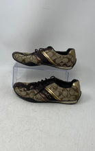 Load image into Gallery viewer, Coach Womens Jayme Beige Brown Signature Print Lace-Up Sneaker Shoes Size 7M