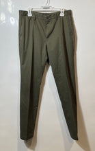 Load image into Gallery viewer, Banana Republic Mens Green Slim Fit Slash Pockets Flat Front Dress Pants 33x34