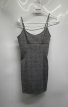 Load image into Gallery viewer, Forever 21 Womens Black Plaid Print Spaghetti Strap Scoop Neck Mini Dress Size S
