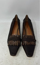 Load image into Gallery viewer, Walter Steiger Womens Brown Leather Square Toe Kitten Pump Heels Size EUR 40