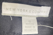Load image into Gallery viewer, New York & Company Womens Dark Blue Flat Front Slash Pocket Dress Pants Size 16