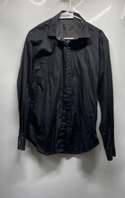 Load image into Gallery viewer, Bugatchi Mens Black Cotton Long Sleeve Shaped Fit Button-Up Shirt Size M