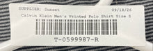 Load image into Gallery viewer, Calvin Klein Mens Gray Black Striped Print Slim-Fit Golf Polo Shirt Size S