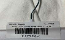 Load image into Gallery viewer, Ralph Lauren Womens White Denim 5 Pocket Design Stretch Straight Jeans Size 26