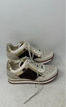 Load image into Gallery viewer, Michael Kors Womens White Brown Gold Lace-Up Sneakers Shoes Size 6.5M