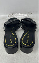 Load image into Gallery viewer, Cole Haan Womens Chrisee Black Leather Slip-On Block Heel Slide Sandals Sz 9.5B