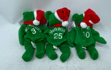 Load image into Gallery viewer, 1998 Salvino's Bamm Beano's MLB Green Christmas Plush Bears Toys Set 6 Pcs