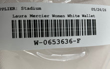 Load image into Gallery viewer, Laura Mercier Womens White Gold Prominent Zipper Cosmetics Makeup Case