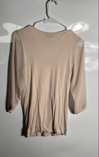 Load image into Gallery viewer, Express Womens Beige 3/4 Sleeve Surplice Neck Layered Pullover Blouse Top Size S